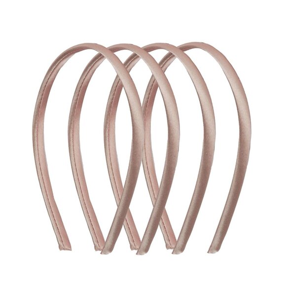 Thin Satin Headbands Women Girls 4 Pack Gold No Slip Tangle-Free - Picture 2 of 6